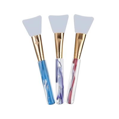 PACKOVE 3pcs Silicone Face Mask Brush for Women Includes Purple Blue Pink Transparent Packaging for Makeup Application and Skin Care Durable Handle for