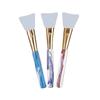 PACKOVE 3pcs Silicone Face Mask Brush for Women Includes Purple Blue Pink Transparent Packaging for Makeup Application and Skin Care Durable Handle for view 1