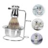 DECORNIJIA 1set Men's Shaving Brush Set Bubble Bowl Metal Stand Complete Grooming Kit for Beard Care Includes Shaving Brush Bowl for Home Barbershop Use view 2