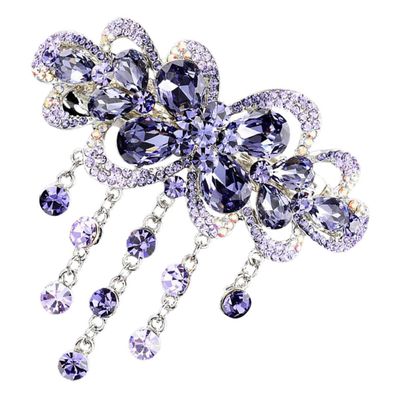 SHERCHPRY Rhinestone Hairpin French Barrette Automatic Clip for Women Accessories Minimalist Hair Hairpin