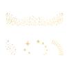 20pcs Glitter Freckles Temporary Face Tattoos, 2 Styles Waterproof Freckles Face Tattoo Glitter Makeup Patches for Teens & Women Christmas Halloween Parties (Gold) view 1
