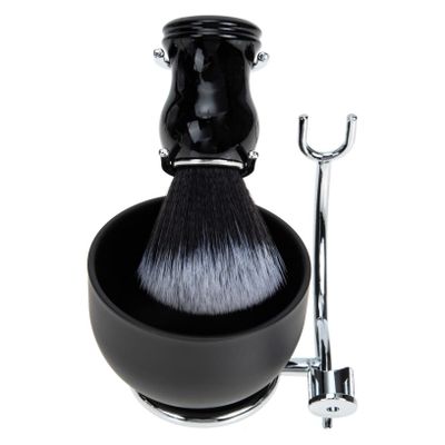 Beaupretty 1Set Shaving Brush and Bowl with Stand Mustache Brush for Beard Care Grooming Tools for Men Natural Bristles for Comfortable Shaving and Facial Hair Management