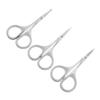 IWOWHERO 3pcs Cosmetic Scissors Rounded Tip Scissors Eyebrow Trimmer Beauty Tool view 1