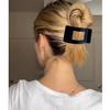 Velscrun Flat Hair Clips for Women Girls, Matte Lay Flat Claw Clips, Strong Hold Large Side Hair Clip All Hair Types, French Duck Billed Non Slip Grip Daily Styling Hair Jaw Claw Clip Navy Blue view 3