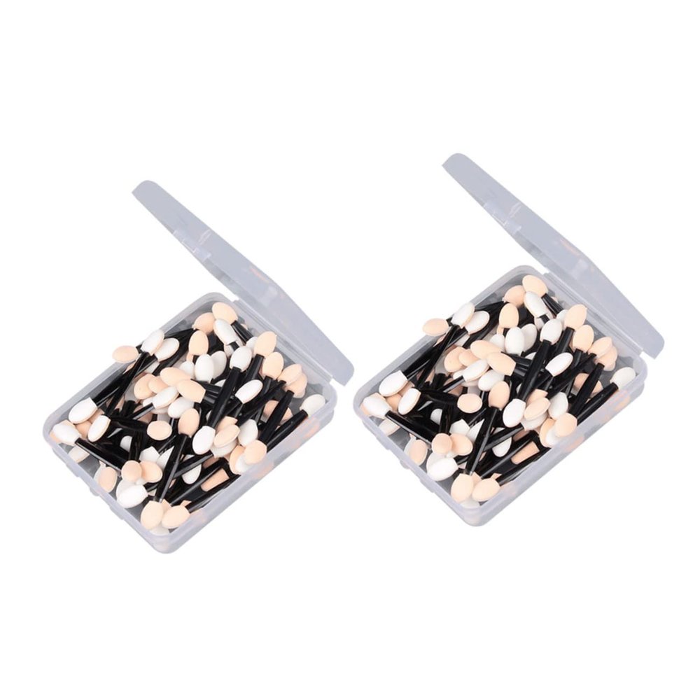 Beaupretty 100 Pcs Disposable Dual Sided Eyeshadow Brushes for Makeup Application Comfortable Sponge Material for Travel Parties and Everyday Use