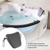 Bath Pillow, Easy to Cleanup Polyurethane PU Material Anti Slip Stainless Steel Bracket Design Bathtub Headrest Pillow for Relaxing Home Spa Hot Tubs view 3