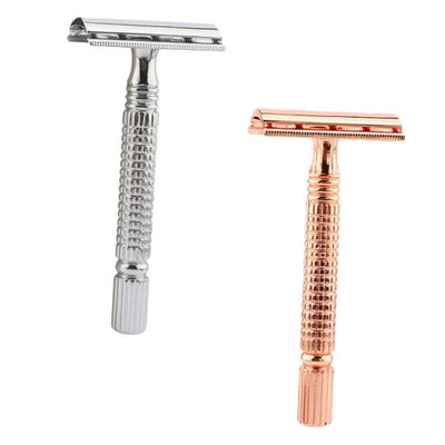 FRCOLOR 2pcs Manual Shaving Cutter Hotel Beard Metal Shaving Razor Face Body Shaver