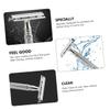 FRCOLOR 2pcs Manual Shaving Cutter Hotel Beard Metal Shaving Razor Face Body Shaver view 3