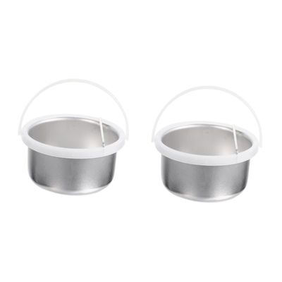 FONDOTIN 2pcs Hair Removal Wax Melting Container Aluminum Pot for Wax Heater Nonstick Waxing Tool for Home and Salon Use Practical and