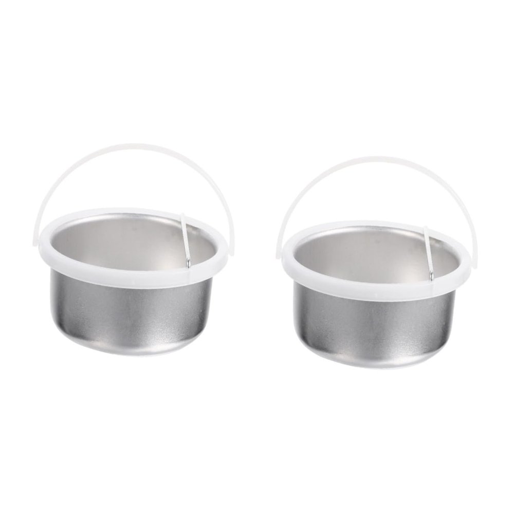 FONDOTIN 2pcs Hair Removal Wax Melting Container Aluminum Pot for Wax Heater Nonstick Waxing Tool for Home and Salon Use Practical and