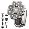 9.0 Pro Head Shaver, 9D Floating Blade Heads, Intelligent LED Display IPX7 Waterproof Wet Dry Shaving, Rechargeable Cordless Razor (1 Set Silver) view 1
