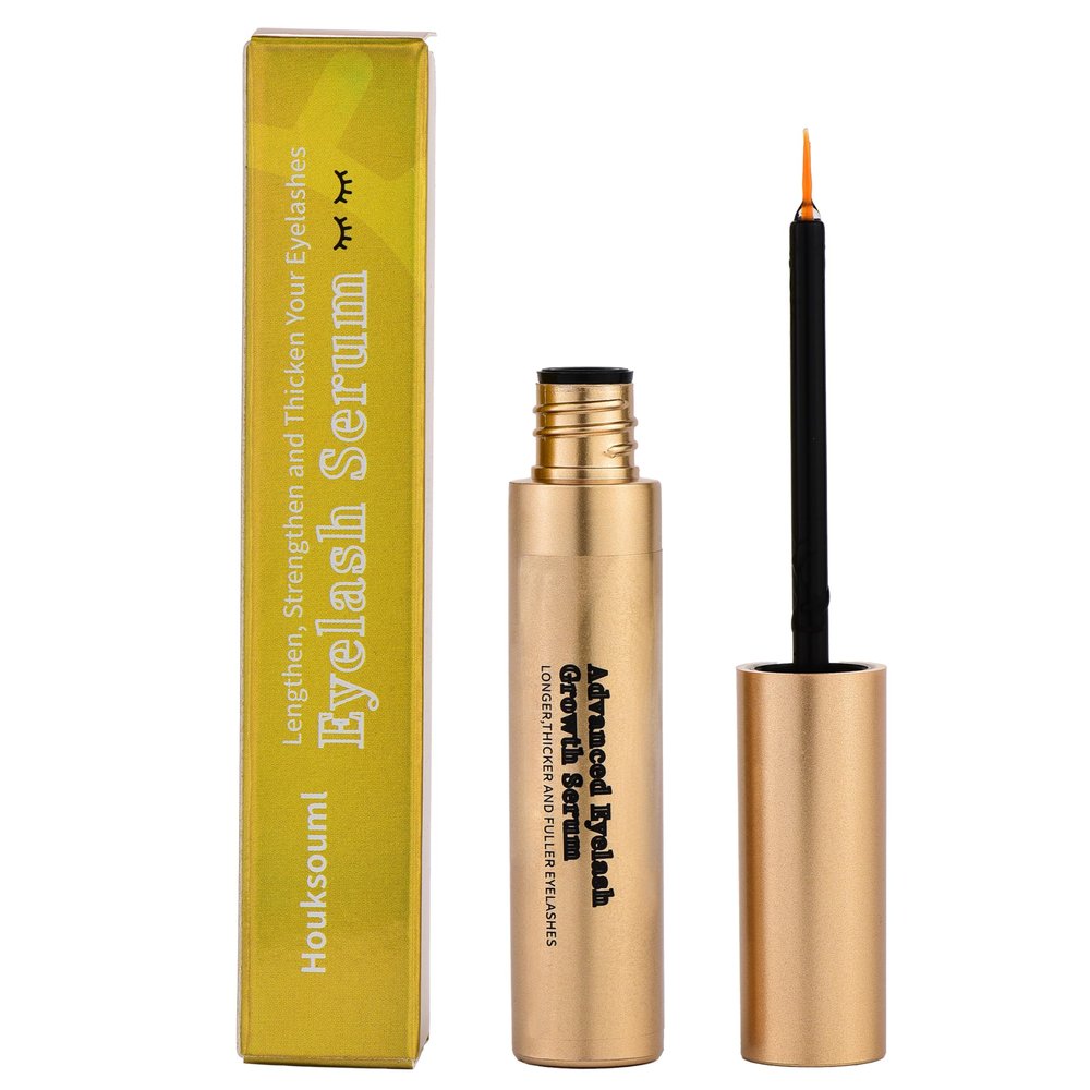 Eyelash Growth Serum Volumizing For Eyelash Growth Longer Thicker Lash Enhancing Serum Vegan, Advanced Lash Enhancing Treatment for Natural Lashes, 8mL (Yellow, 1 Count (Pack of 1))