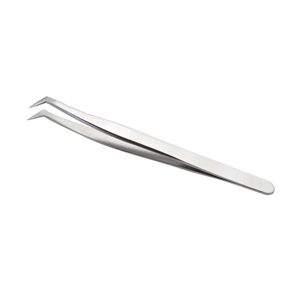 Beavorty Stainless Steel Eyelash Tweezers Applicator Tool Set for Grafting Fake Eyelashes High Shaped Design for Makeup Application