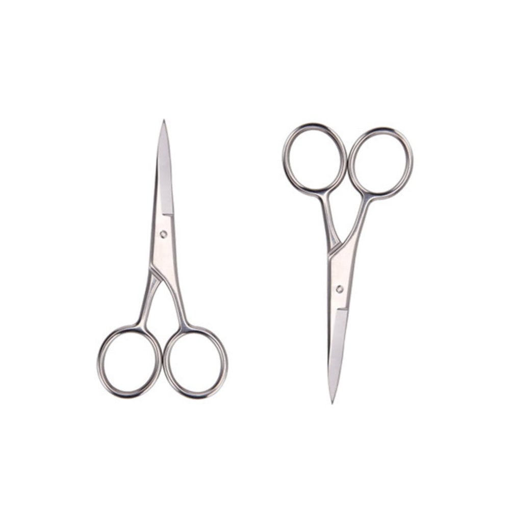 PACKOVE 2pcs Beard Scissors Scissors Men Stainless Steel Beard Trimming Shears for Barbershop Home Use