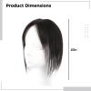 10 Clip-in Natural Black Human Hair Topper for Women, Short Bob with Realistic Center Part & Seamless Hairline view 4