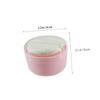 VICASKY 2pcs Portable Talcum Powder Puff Case with Dividers for Boy Girl Adorable Body Powder Storage Box Blue Pink for Travel and Home Use view 2