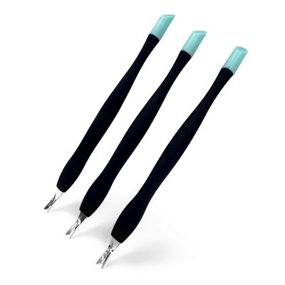 3 Pack Cuticle Trimmer Pusher Remover Rubber Tip Gentle on Nail Bed Beauty Manicure Pedicure Tools Accessories Cuticle Tools Cuticle PushersRubber Tip Gentle on Nail Bed