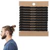 10 Pcs Men's Hair Ties, Hair Ties for Guys & Women, Braided Elastic Coils for Thick & Curly Hairs, man Bun Hairs Tie, Black (Long Lasting & Reusable) view 1
