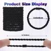 10 Pcs Men's Hair Ties, Hair Ties for Guys & Women, Braided Elastic Coils for Thick & Curly Hairs, man Bun Hairs Tie, Black (Long Lasting & Reusable) view 2