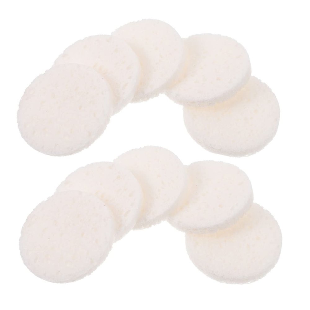 Beavorty 40pcs Rounded Makeup Removal Pads Gentle Pulp Cleansing Sponges for and Convenient Cosmetic Tool for Girls for Daily Use