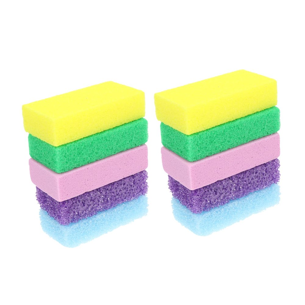 TOGEVAL 10pcs Pumice Stone Remover for Feet Hard Skin Scrubber Tool for Relaxation and Foot Care Mixed Color