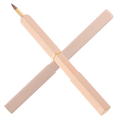 Beavorty 2pcs Retractable Lip Brush Double-sided Lip Applicator Telescopic Nylon Fiber Makeup Brushes for Travel