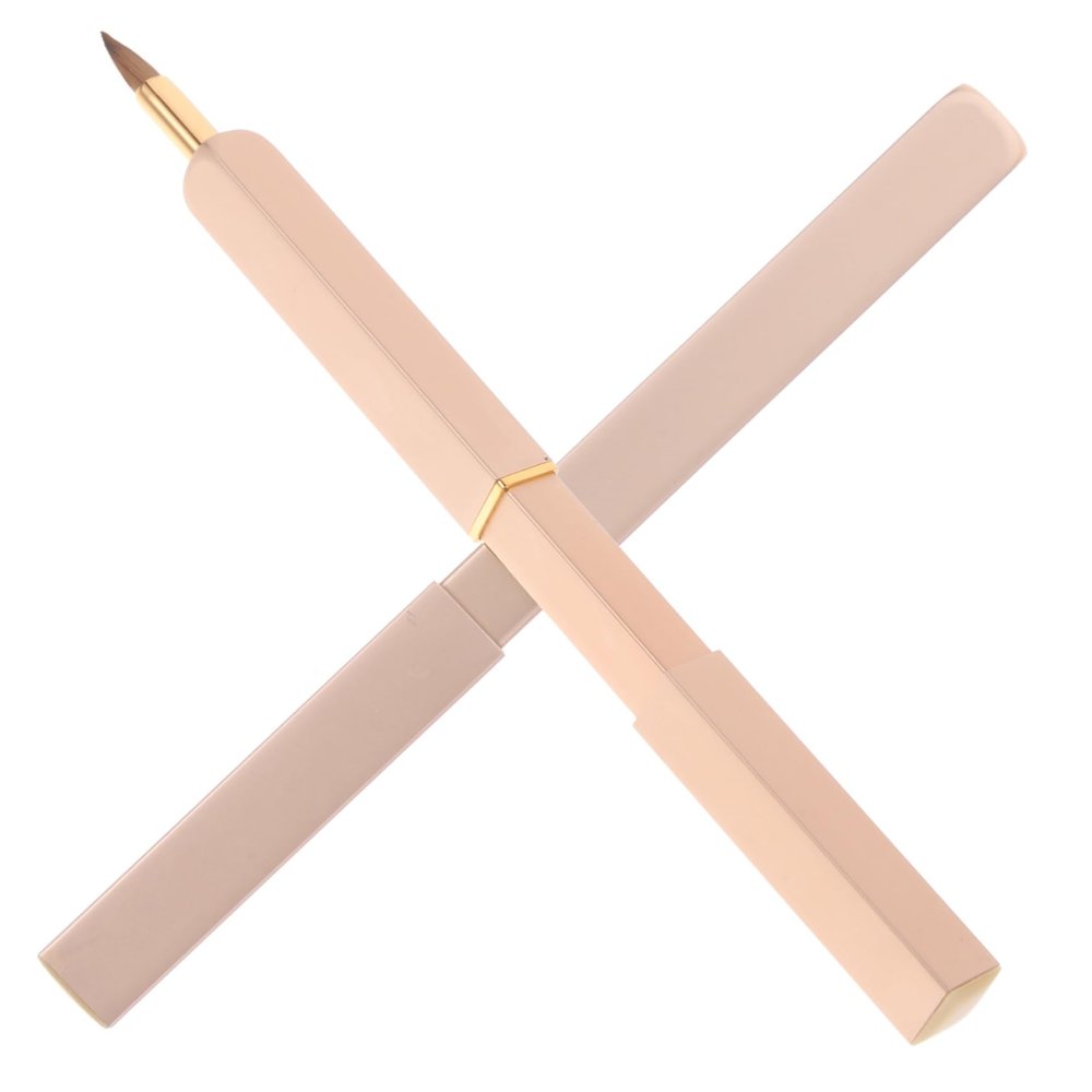 Beavorty 2pcs Retractable Lip Brush Double-sided Lip Applicator Telescopic Nylon Fiber Makeup Brushes for Travel