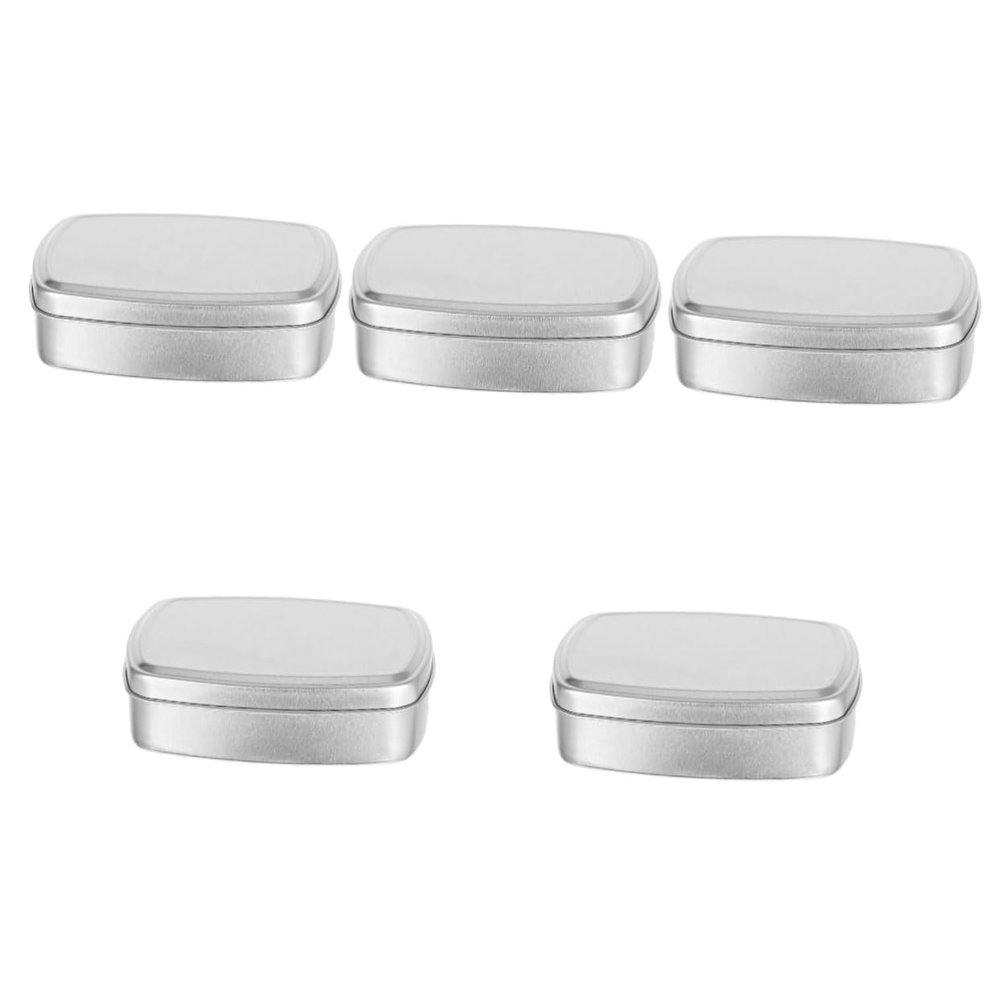 MUCKLILY 5pcs Multi Functional Aluminum Soap Storage Box Wear Resistant Container for Travel for Creams Ointments and Cosmetics Leak and Design Present Option