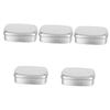 MUCKLILY 5pcs Multi Functional Aluminum Soap Storage Box Wear Resistant Container for Travel for Creams Ointments and Cosmetics Leak and Design Present Option view 1