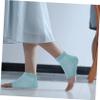 Beavorty 4pairs Heel Moisturizing Socks for Dry Cracked Heels Gel Spa Lotion Open Toe Design Comfortable Foot Care for Men and Women Skin Tone view 4