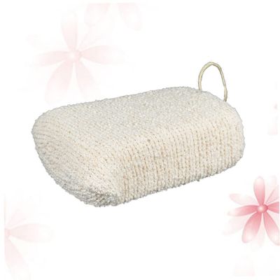Beige Bathing Shower Sponge Brush, Exfoliating Body Scrubber Tool