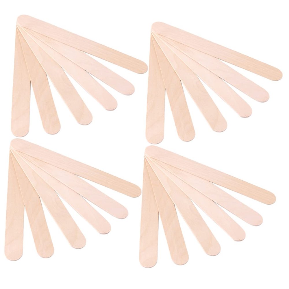 Cabilock 200Pcs Applicators Multi Functional Household Spatulas for Hair Removal Safe and Convenient Tongue Depressors for Body Waxing and Eyebrow Care