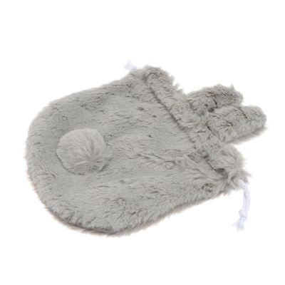 MUCKLILY Cute Rabbit Ear Drawstring Bag Soft Plush Makeup Pouch Toiletry Organizer