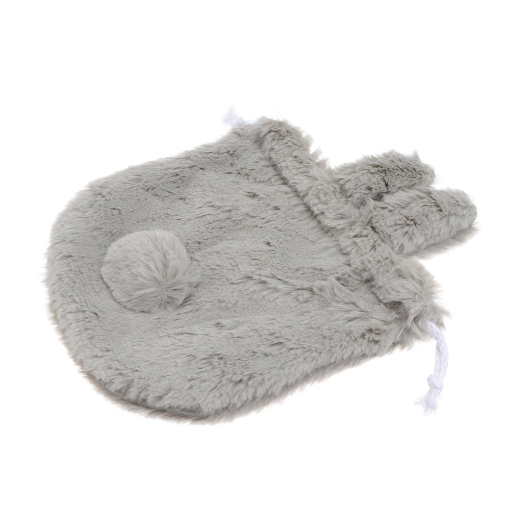 MUCKLILY Cute Rabbit Ear Drawstring Bag Soft Plush Makeup Pouch Toiletry Organizer