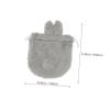MUCKLILY Cute Rabbit Ear Drawstring Bag Soft Plush Makeup Pouch Toiletry Organizer view 2