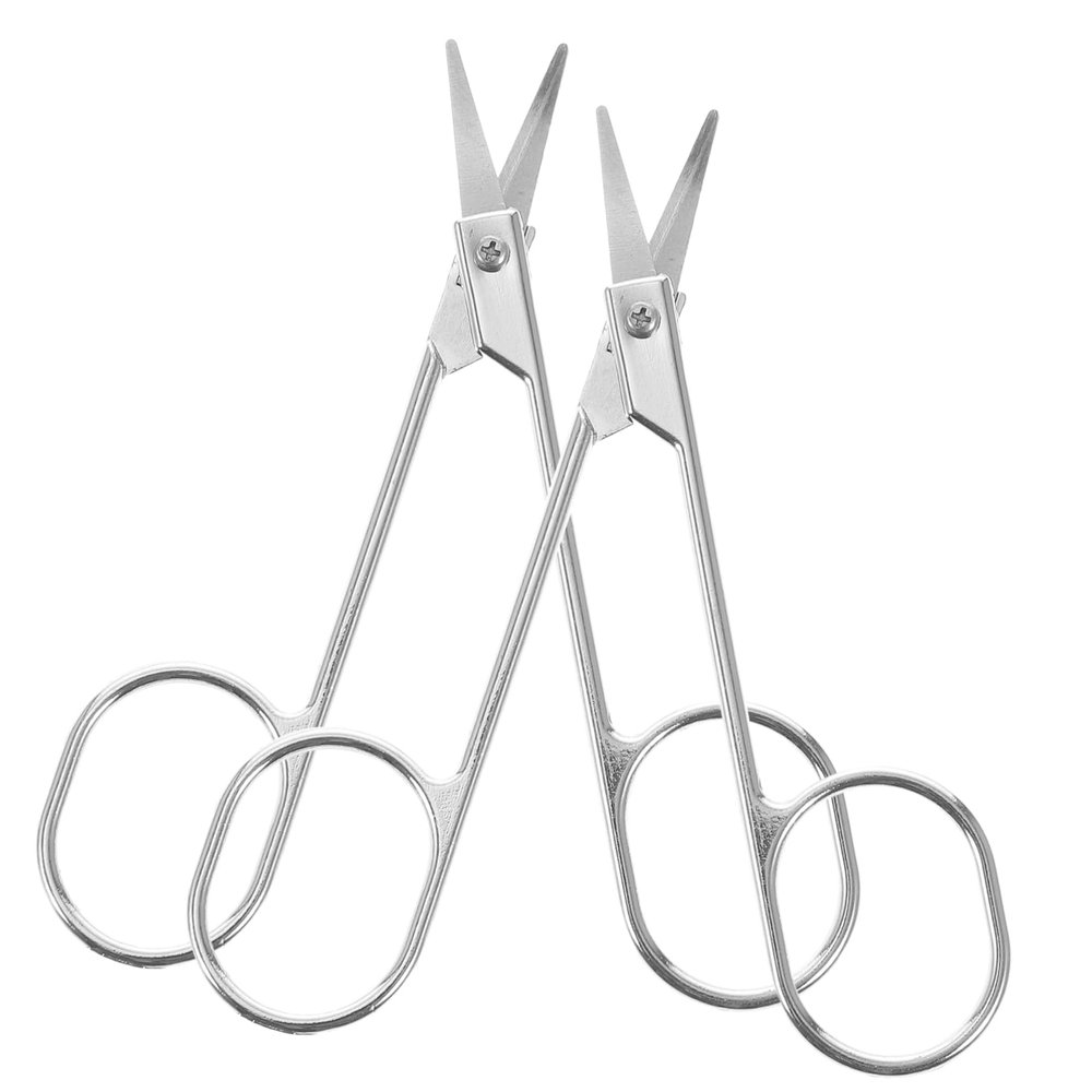 FRCOLOR 6pcs Professional Vibrissa Scissors Stainless Steel Eyebrow Trimmer Nose Hair Scissors for Women