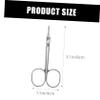 FRCOLOR 6pcs Professional Vibrissa Scissors Stainless Steel Eyebrow Trimmer Nose Hair Scissors for Women view 2