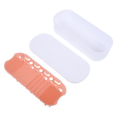 BRIGHTFUFU Portable Makeup Cleaning Box Compact Brush Cleaner Organizer for Makeup Tools Easy to Use Travel Friendly Effortless Cleaning for Brushes present for Beauty Lovers
