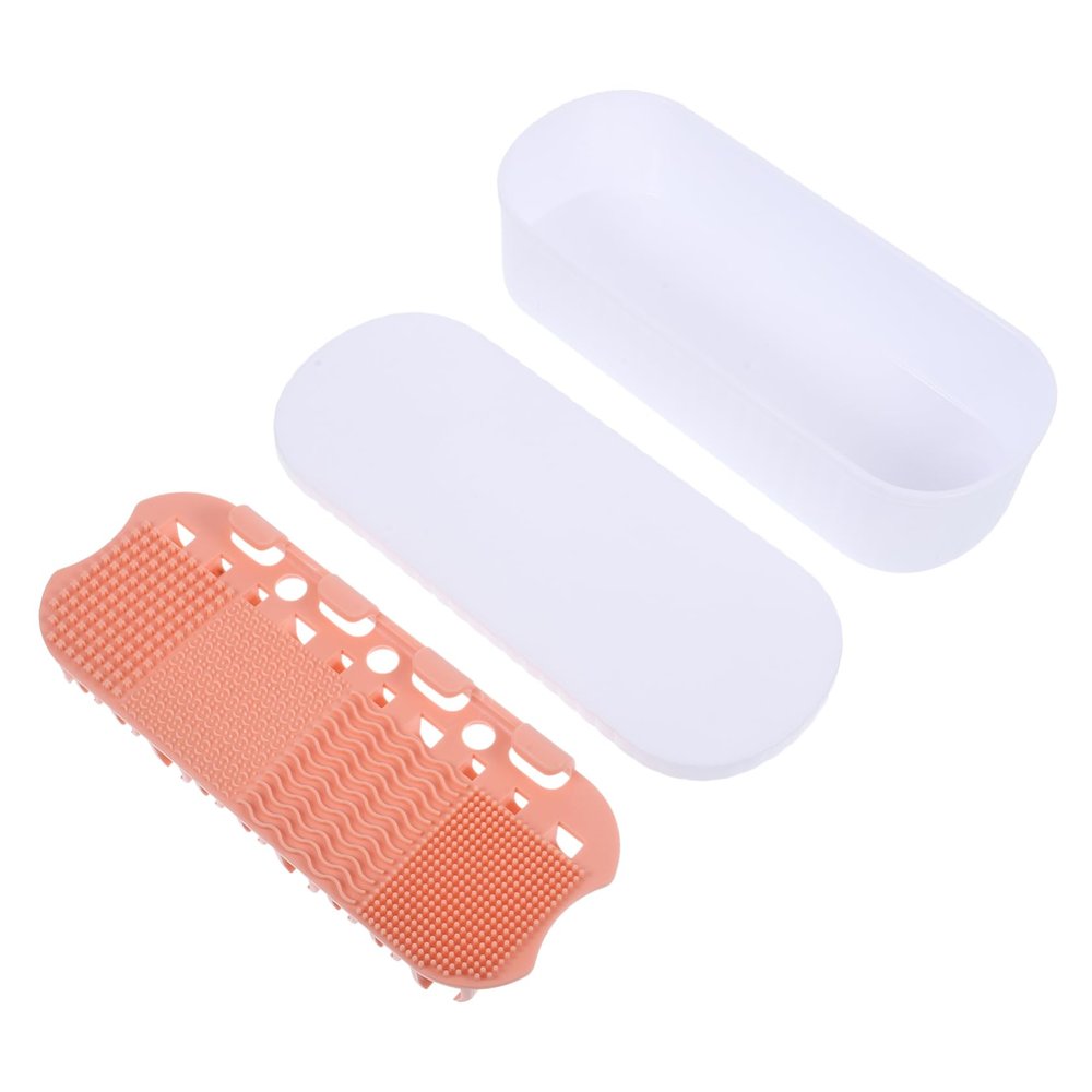 BRIGHTFUFU Portable Makeup Cleaning Box Compact Brush Cleaner Organizer for Makeup Tools Easy to Use Travel Friendly Effortless Cleaning for Brushes present for Beauty Lovers