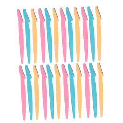 Ipetboom 24pcs Material Eyebrow Razor Razor for Women Men Easy Storage Lightweight Handle