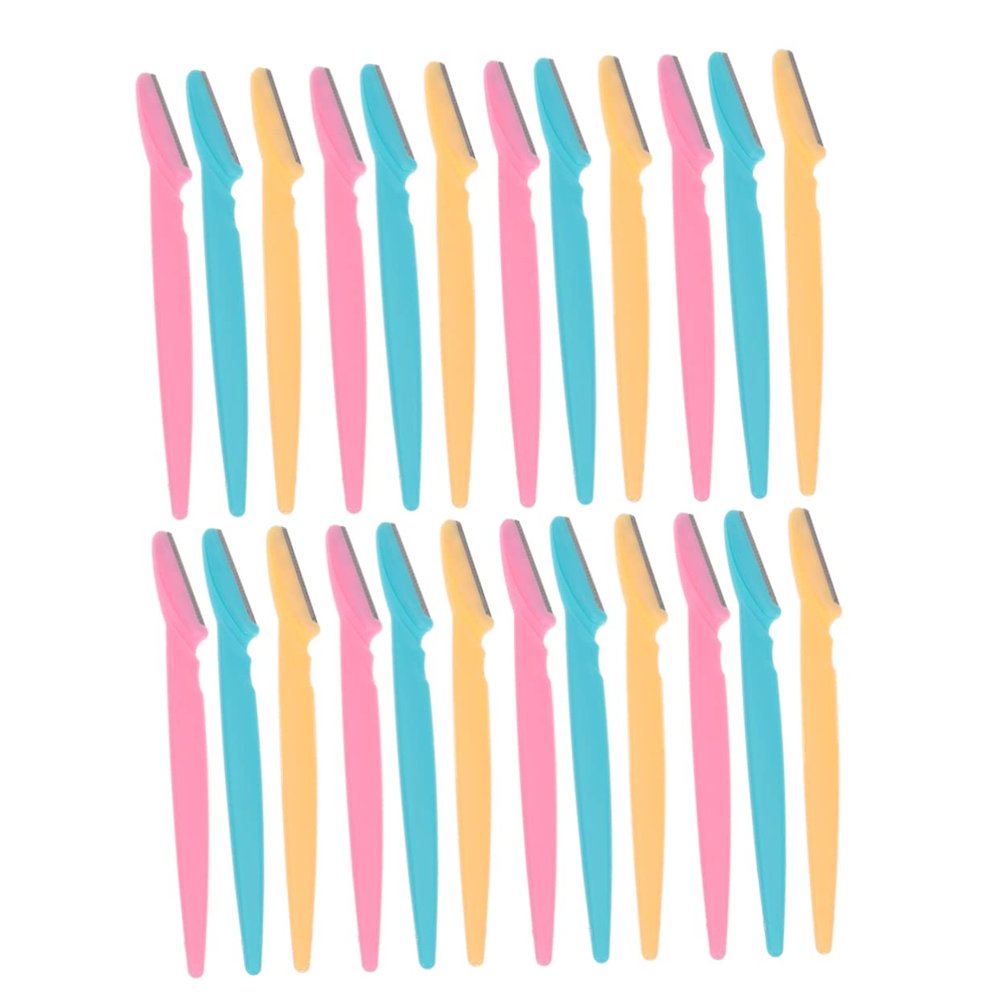 Ipetboom 24pcs Material Eyebrow Razor Razor for Women Men Easy Storage Lightweight Handle