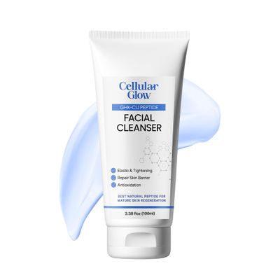 Cellular Glow GHK-Cu Face Wash  Anti-Aging Copper Peptide Cleanser for Hydrated, Radiant Skin  Gentle & Hydrating Formula for All Skin Types