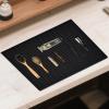 Barber Clipper Mat,Barber Station Organizer Mat - Non-Slip Flexible Pads Counter Protector for Styling Tool Hairdressing Scissors Salon Clippers view 3