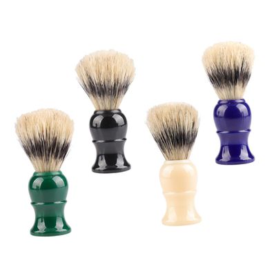 DEARMAMY 4Pcs Plastic Handle Beard Cleaning Brush Soft Bristle Shaving Brush for Men for Travel and Daily Grooming Easy to Clean and Convenient Carry