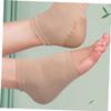 VALICLUD 2 Pairs Silicone Heel Protectors for Men and Women Breathable Elastic Heel Socks Moisturizing Function Washable Foot Sleeves and Dry Skin view 2