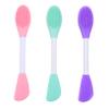 Beaupretty 3pcs Silicone Facial Mask Brush Face Cleaning Brush Set Skincare Tool Double Head Face Cleansing Wash for Women view 1