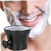 BESTYASH Shaving Bowl for Men 1-Piece Black Shaving Soap Cup with Handle Sturdy and Easy to Use for Face Care view 4