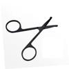 PartyKindom 1Pc Vibrissa Scissors Safety Stainless Steel Nose Hair Trimmer Eyebrow Scissors for Men Women Black Rounded Tips for Safe Painless Grooming of Nose Eyebrows view 1