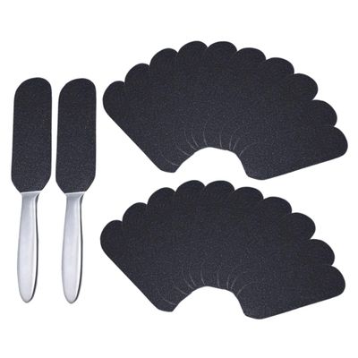 NIYANGLE Stainless Steel Foot File 22-Piece Set Handheld Exfoliating Trimmer for Pedicure Sturdy Foot Care Tools for Home and Travel