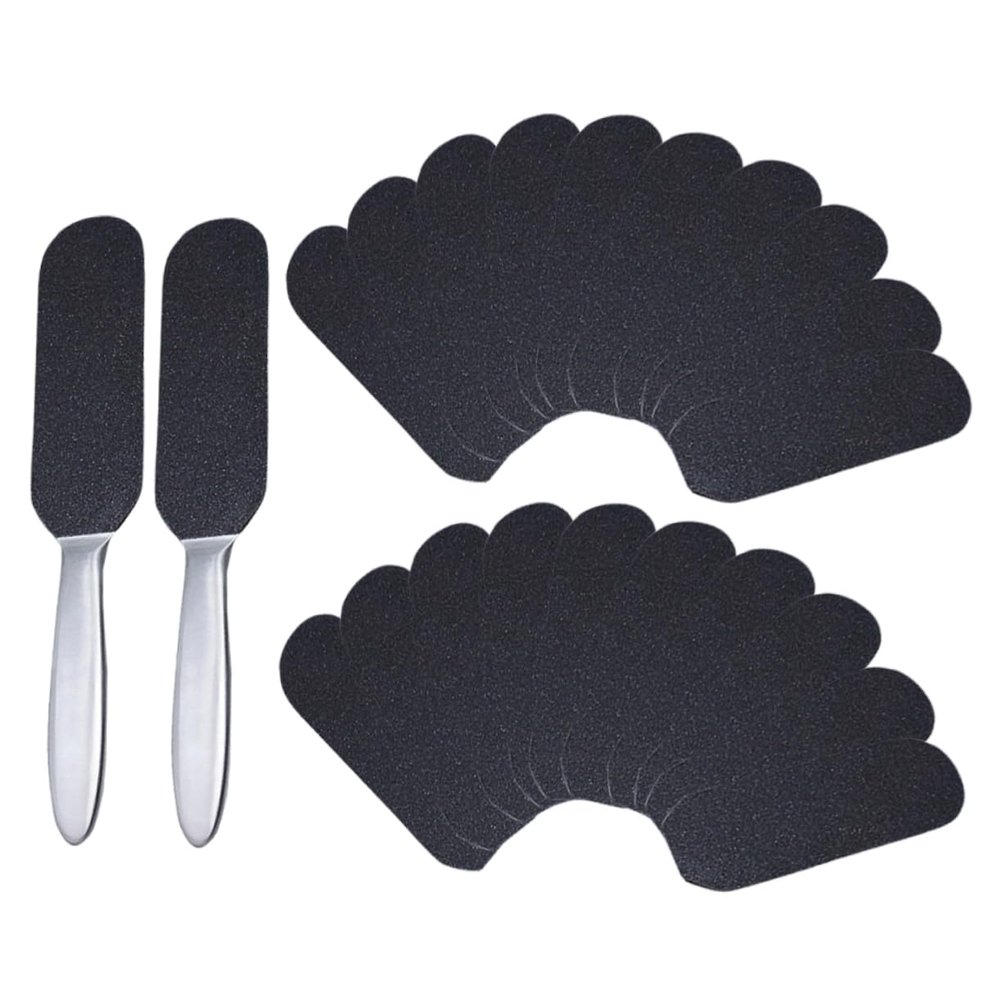 NIYANGLE Stainless Steel Foot File 22-Piece Set Handheld Exfoliating Trimmer for Pedicure Sturdy Foot Care Tools for Home and Travel